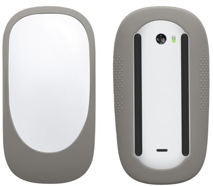 kwmobile Silikon Schutzhülle kompatibel mit Apple Magic Mouse 1/2 Hülle - Rutschfestes PC Maus Cover aus softem Silikon - Grau