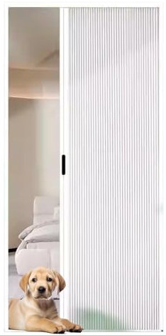 Puerta mosquitera plegable con marco de aluminio y tela de panal, puerta corredera plegable múltiple que ahorra espacio para uso en interiores y exteriores