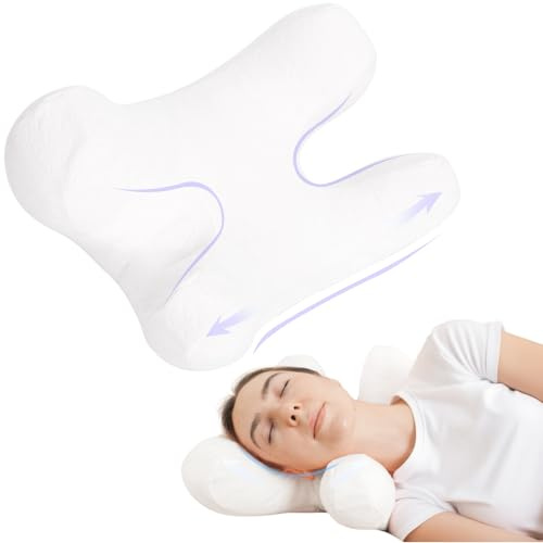 vocheer Anti-Falten-Kissen, bequemes Daunen-Alternativ-Gesichtskissen, verstellbare Schönheitskissen bietet Nackenunterstützung und Schmerzlinderung, perfektes ergonomisches Design für Seitenschläfer