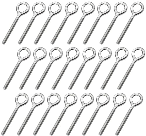 Ösenschraube, 30 Stück Ringschraube M5 Ringmutter 60mm Edelstahl Ringösenschraube Ösenschrauben Langem Hebeösenmuttern für Den Innen Außenbereich Befestigens und Hängens