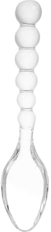 BRIGHTFUFU Transparente Kleine Teelöffel aus Sicherem Glas Eleganter Dessert Gewürzlöffel Hitzebeständig für Zuhause Restaurant Kaffee und Tee