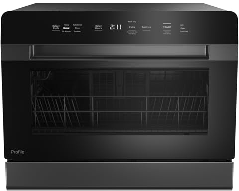 GE Profile Countertop Dishwasher, Energy Star, 6 place settings, 6 wash cycles, WiFi Connected, with Built-In Capabilities