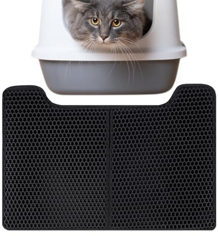 Alfombra para cama de gato, doble capa, impermeable, antidispersión de pelletos, para casa, interior, familia, animales domésticos, sala de estar, cuarto de baño