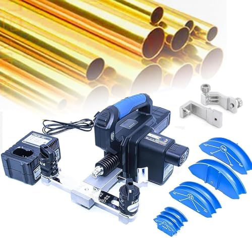 ZHJOPP Curvatubi senza fili, set di piegatubi elettrici in rame, piegatura rapida, alimentato a batteria, adatto per riparazioni HVAC e refrigerazione.