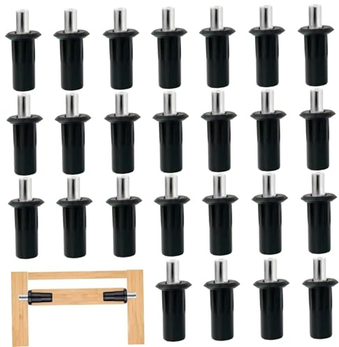 Federbelasteter Stift, 25 Stück, rutschfester Federstift aus Kunststoff und Eisen, Teleskop-Ersatz-Reparatur-Schranktürdämpfer für Schubladen, Kleiderschränke, Möbelbeschläge, Schranktürdämpfer