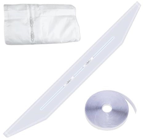 Kit Di Calafataggio Per Condizionatore Finestra | Isolamento Finestra Senza Foratura | Tapparella Adesivo Di Ricambio Riducente Le Correnti D'Aria Per Casa Camping-Car Garage Cantina
