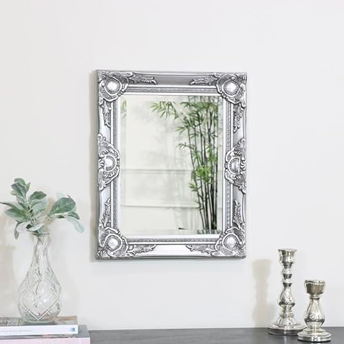 Melody Maison Wandspiegel, Verziert, Silber