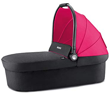 Recaro Kids Citylife Babywanne, Leichte und kompakte Babywanne für den bequemen Transport, Einlage und Matratzenbezug herausnehmbar und waschbar, Großes Sonnendach mit UV-Schutz 50+, Pink