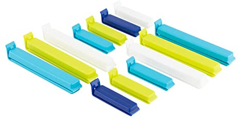 Twixit! Linden Sweden Lot de 13 pinces à sachets – Garde les aliments frais, empêchent les déversements – Idéal pour le stockage et l'organisation – Passe au micro-ondes, congélateur et lave-vaisselle