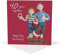 Holy Mackerel ruby 40th wedding anniversary card for a couple - designed by artist Erica Sturla - 15cm square and blank inside for your message - made in the UK