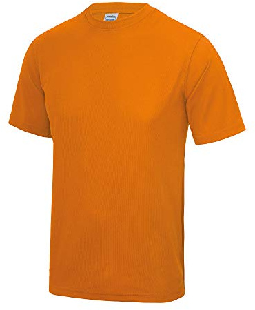 Just Cool Mens Performance Plain T-Shirt (XS) (Orange Crush)