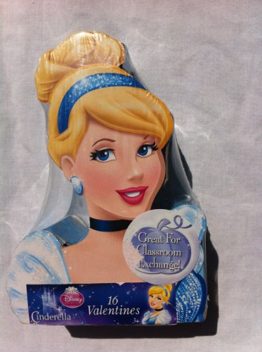 Boxed Set of 16 Cinderella Valentines Cards by Disney