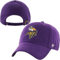 '47 NFL Minnesota Vikings Clean Up Unisex-Baseballkappe, Verstellbarer Riemenverschluss, Einheitsgröße, Team Logo, Farbe Lila