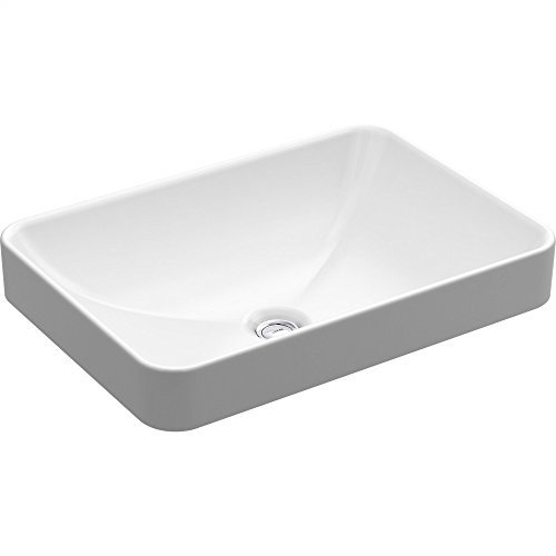 KOHLER K-5373-0 Vox Rechteckiges Waschbecken für Waschbecken, Weiß