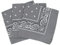 Set 3 bandanas paisley damen und herren dunkelgrau