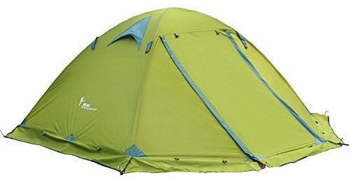 FLYTOP Rucksackzelt für 2 Personen, ultraleicht, wasserdicht, winddicht, zwei Türen, einfacher Aufbau, doppellagig, 4-Jahreszeiten, Kuppel, Outdoor-Camping, Zelte für Familie, Jagd, Wandern,