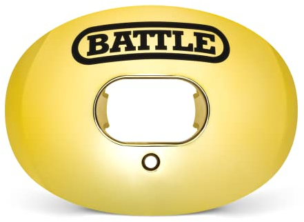 Unbekannt Battle Chrome Oxygen Football Mundschutz mit Lippenschutz, Senior - Gold