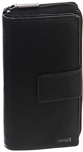 Greenland Nature Black Nappa Geldbörse RFID Leder 20 cm