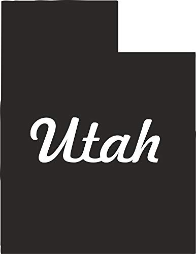 2X Auto Aufkleber Utah US Bundestaat Sticker (ca. 11 cm) konturgeschnitten (Silber)