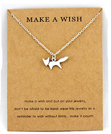 CrownOfRibbons Fox necklace pendant charm, jewellery gift for friend, sister, teacher, animal lover present