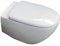 Abattant WC pour FLAMINIA SPIN comme original enveloppant thermodurcissant blanc charnière inox normale ou ralentie soft close