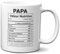 L'Esprit Des Anges Tasse-Mug Cadeau Papa -Étiquette Valeur Nutritive Exceptionnelle- Idée Cadeau Humour Papa Original Anniversaire Fête de Pères