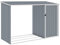 Tidyard Capanno, Casetta, Porta Legna da Giardino in Acciaio Zincato, Legnaia da Esterno, Grigio, 245x98x159 cm
