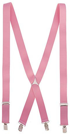 Cencibel Smart Casual Bretelle Lisci Uomo, Rosa, Taglia unica