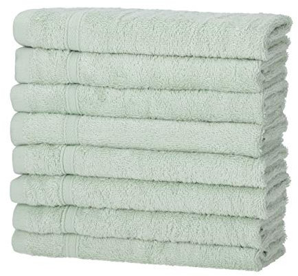 8er Gästetücher Eukalyptus | 50% Bambus & 50% Baumwolle | ÖKO-TEX Standard Zertifiziert | Nachhaltige Premium Qualität 450 g/m²