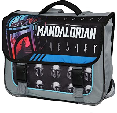 BAGTROTTER Schultasche 38 cm Star Wars/The Mandalorian Schwarz und Grau