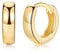 Creolen Gold Damen Klein | 14k Vergoldet Huggie Schlafen Ohrringe für Damen Herren Mädchen - Silber Schmuck Breite 3mm