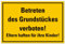 Schild Betreten des Grundstücks verboten 20cm x 30cm hergestellt aus robustem PVC stoß und kratzfest Hinweisschild Betreten des Grundstücks verboten mit UV-Schutz