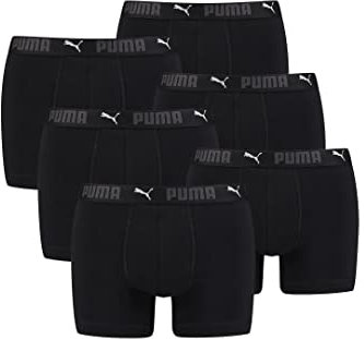 PUMA Boxershorts Herren 6er Pack Sport aus organischer Baumwolle / Unterwäsche Männer (S - XL), Farbe:Black, Bekleidungsgröße:L