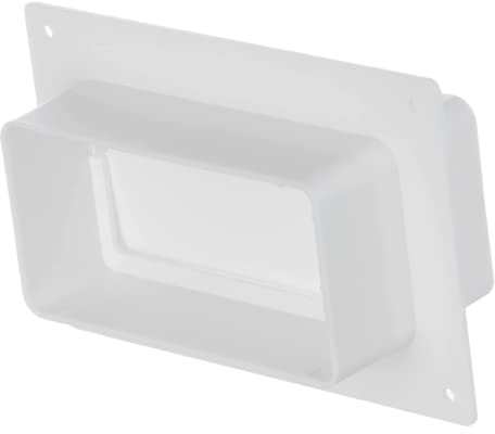 110x55mm Bride Murale/Connecteur pour Canal Plat - Raccord de Gaine avec Clapet Anti-retour