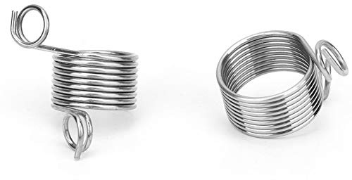 Bague Guide Fil Pour Crochet,Bague Pour Tricoter,Bague Uide En Argent Sterling,Fil À Coudre Norvégien | Pour Guide De Doigt | Crochet De Dedal | 2 Pièces En Acier Inoxydab