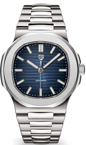Pagani Design PD1728 Herrenuhr Automatik, 40 mm Business-Uhr, Edelstahlarmband für Herren, Saphirglasuhr, 100 Meter wasserdicht, ST16 Automatikwerk.