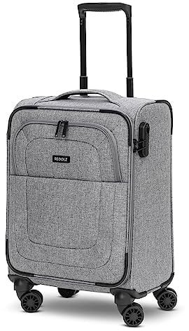 REDOLZ Cabin Weichschalen Kabinen-Koffer | Leichter Trolley mit 4 Doppelrollen für Damen & Herren 37 x 23 x 55 cm (Essentials 12)