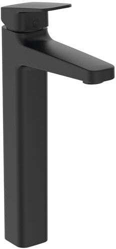 Ideal Standard - Ceraplan, Miscelatore monocomando alto per lavabo, Rubinetto per appoggio su piano, Nero seta