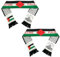 RAKTDA 2 Stück Palästina Schal, Palästina Flagge Schal - 135 x 14 cm, Doppelte Seite Schal Palästina Jerusalem Araber Satinschalschal