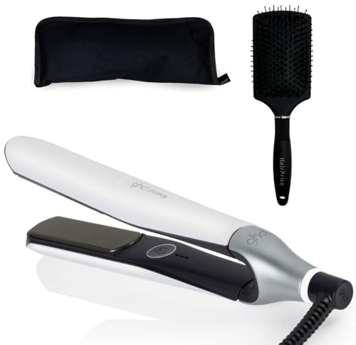 GHD - Glätteisen GHD Chronos weiß + Reiseetui + Haarbürste, Schwarz