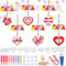 LOHAME 16 Stück Mama Geschenk Basteln Kinder Muttertag Herz Bastelset MAMA Sonnenfänger zum Bemalen Acryl Kreativ Handwerk für Mutter Muttertagsgeschenk Geburtstagsgeschenk für Mama von Tochter Sohn