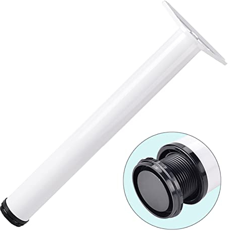 GArcan Tischbeine, verstellbare Möbelbeine, Stehtischbeine aus Aluminiumlegierung, Schreibtischbeine, Esstischbeine, Couchtischbeine, Ersatzmöbelfüße aus Metall, Schwarz/Weiß,White-50cm(19.7in)