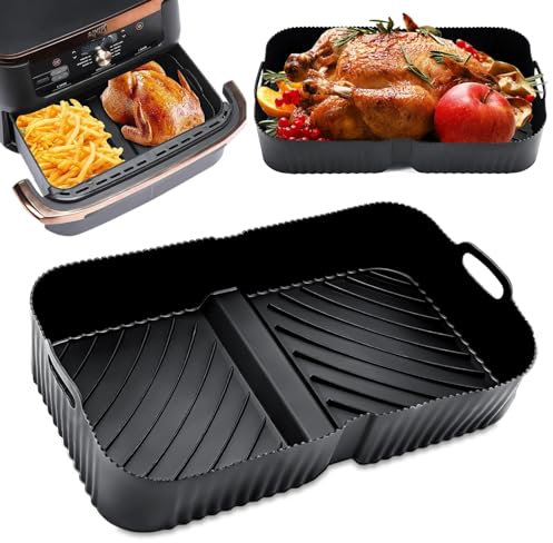 Airfryer Silikonform Zubehör für Ninja AF500 10,4L,Heißluftfritteuse Zubehör für Ninja Af500EU,Silikonform für Heißluftfritteuse (27 * 19 * 7CM)