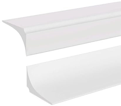 2M Bande d'étanchéité Silicone Pliable Barrage d'eau Seuil de Douche Joint Douche Barriere de Douche Retenue d'eau Anti Débordement pour Salle de Bain Evier Cuisine, Blanc (Sans Adhésif de Support)