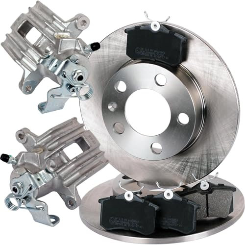 BandelOne enthält 2 Bremssättel + Bremsscheiben + Bremsbeläge hinten für A4 B6 8E + Exeo