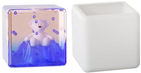 Quadratische, stabile Silikonform, 10 cm, Würfel für Bastelbedarf, Kunstharz, gewachster Ton, Schmuckherstellung und Dekoration, Silikonformen für Harzguss