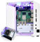 Yahboom Raspberry Pi 5 Case, Mini Tower Case in Alluminio con Ventola di Raffreddamento PWM e Modalità di Cambio Colore RGB