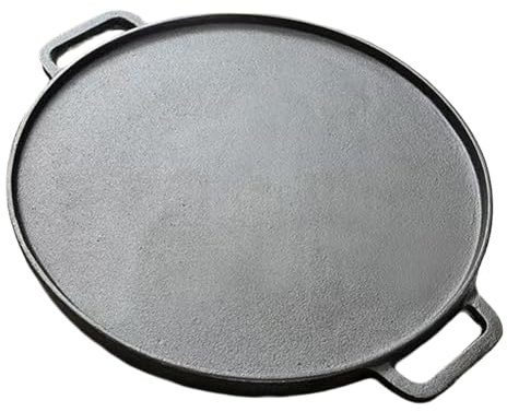 WMFASBAG 30/33cm Cast Iron Grill Pan Non Stick Griddle Pan Double Sided Grill Plate with Handle for Meat and Small Grill Pieces