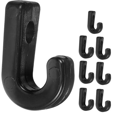 Happyyami 8pcs Professional Kayak Hooks Shaped Lashing Hooks for Canoes Boats Boards Outdoor Accessories for Camping Water Activities