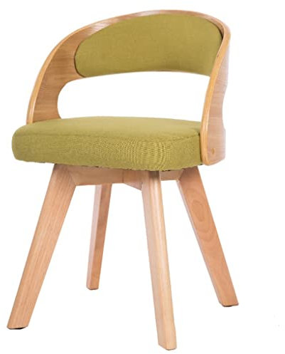 OLSKFUH Esszimmerstühle Im Mid-Century-Stil, Gepolsterte Eckstühle Mit Rückenlehne Für Theke, Lounge-Wohnzimmer, Sessel Aus Baumwollleinen Für Schlafzimmer, Beistellstühle F,